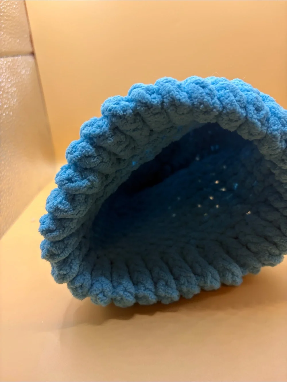 Plush Pom Knit Beanie for Kids - Bright Blue